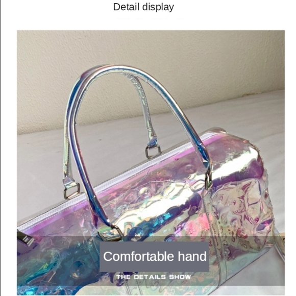 Holographic Women Handbag Transparent Travel Bag - Picture 14 of 16